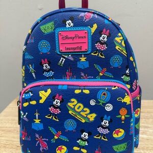 Loungefly Disney Parks Blue and Pink Backpack